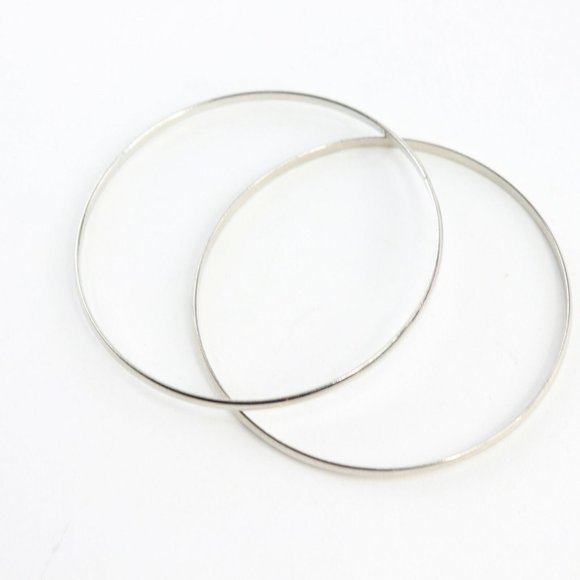INC Silver-Tone Two Stackable Bangle Bracelets, NWOT - Picture 1 of 3